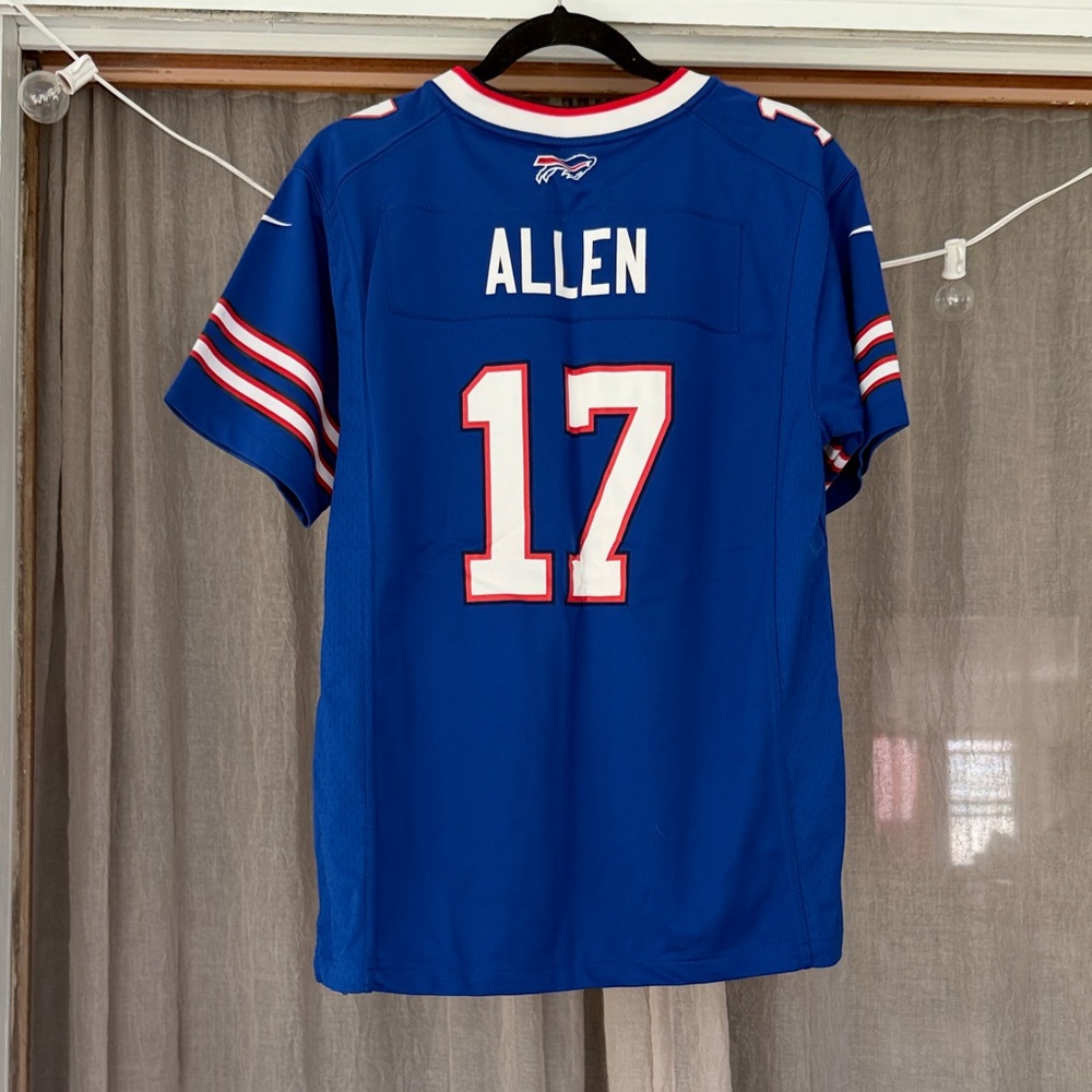 Nike Josh Allen Buffalo Bills 17 Blue Football Jersey with White & Red Accents - Picture 3 of 3
